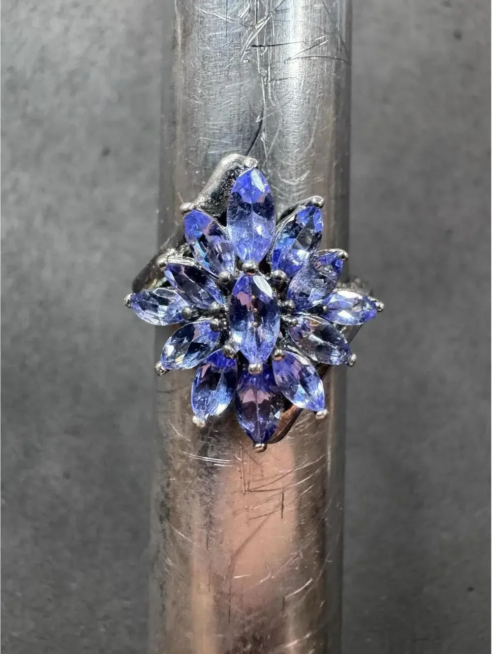 Purple Stauer Sterling Silver 925 Iolite Ring Size 6